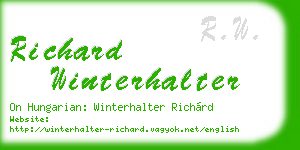 richard winterhalter business card