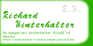 richard winterhalter business card